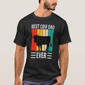 Beste Koe Vader Ooit Koe Boerderij Boer Retro Vint T-shirt