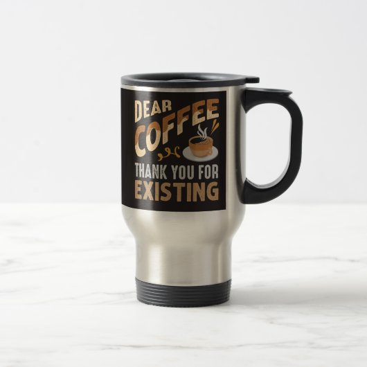 Beste koffie dank je dat je bestaat Grappig Reisbeker (Rechts)