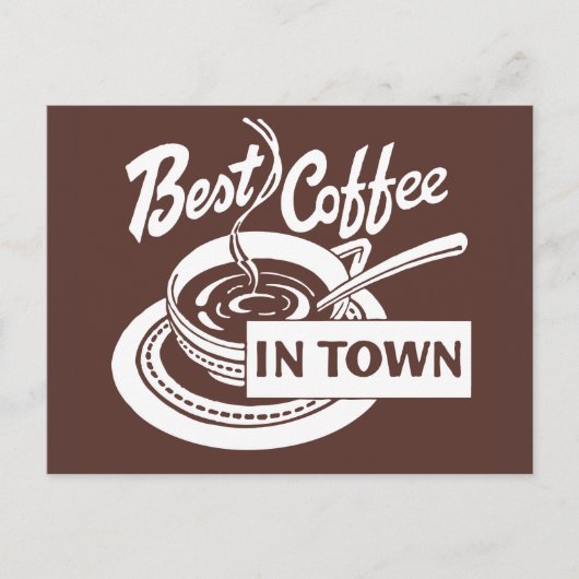 ❝ beste koffie in de stad ❞ briefkaart (Voorkant)
