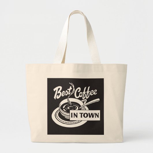 Beste koffie in de stad grote tote bag (Voorkant)
