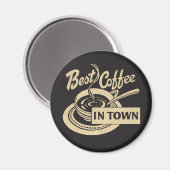 ❝ beste koffie in de stad ❞ magneet (Voorkant / Achterkant)