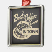 Beste koffie in de stad metalen ornament (Links)