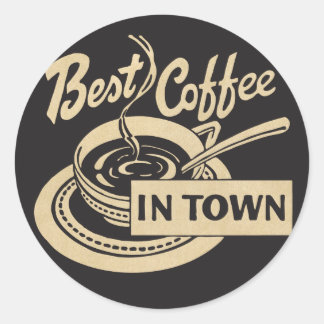 Beste koffie in de stad ronde sticker