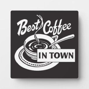 Beste koffie in de stad White Fotoplaat