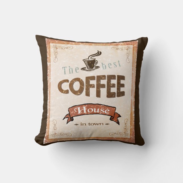 Beste koffiehuis kussen (Voorkant)