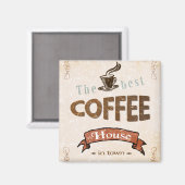 Beste koffiehuis magneet (Voorkant / Achterkant)