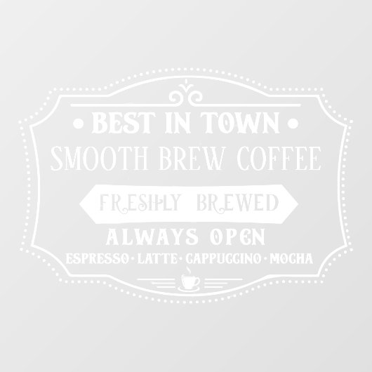 Beste Koffiewinkel in eigen bedrijf Raamsticker (Vel)