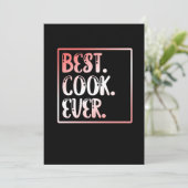 Beste Kok Ooit Chef Koken Keuken Voedsel Maker Bedankkaart (Staand voorkant)