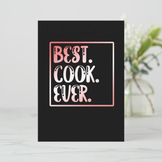 Beste Kok Ooit Chef Koken Keuken Voedsel Maker Bedankkaart (Staand voorkant)