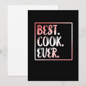 Beste Kok Ooit Chef Koken Keuken Voedsel Maker Bedankkaart (Voorkant / Achterkant)