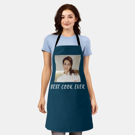 Beste kok ooit gepersonaliseerde foto Schort (Gedragen)