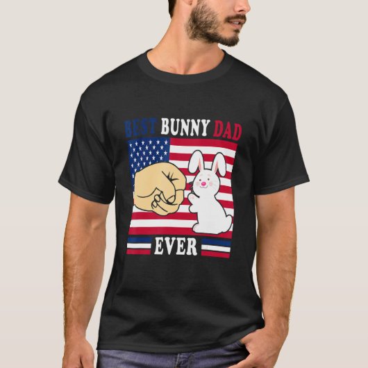 Beste Konijn Pap Ooit Bunny Kostuum Konijntjes T-shirt (Voorkant)