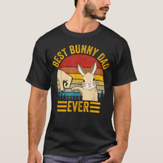 Beste Konijn Papa Ooit Konijn Liefhebber Vader Hui T-shirt