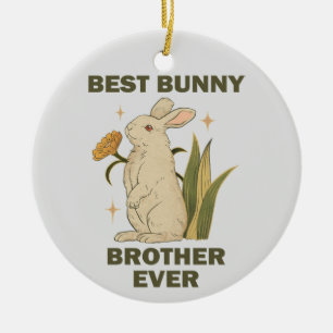 Beste Konijnenbroer Ooit Konijnenliefhebbers Cool  Keramisch Ornament