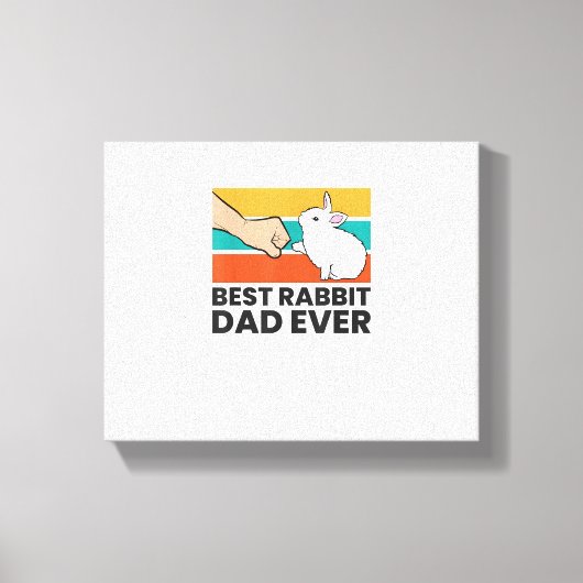 Beste konijnenkonijn vader ooit grappig konijn canvas afdruk (Voorkant)