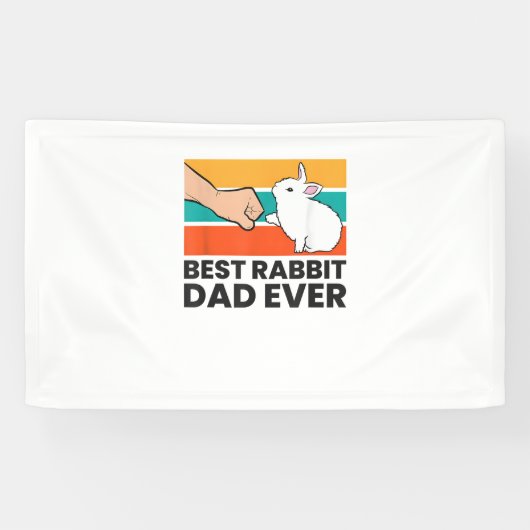 Beste konijnenkonijn vader ooit grappig konijn spandoek (Horizontaal)