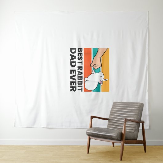 Beste konijnenkonijn vader ooit grappig konijn wandkleed (In Situ (horizontaal))