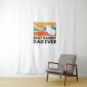 Beste konijnenkonijn vader ooit grappig konijn wandkleed (In situ)