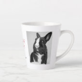 Beste konijnenmam ooit Foto collage met roze tekst Latte Mok (Rechts)