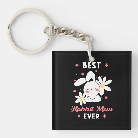 Beste konijnenmam ooit sleutelhanger (Voorkant)