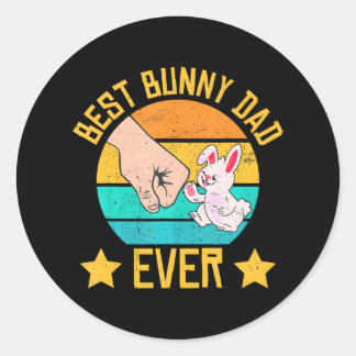 Beste Konijntje Pap ooit met Konijn Ronde Sticker