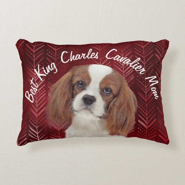 Beste koning Charles Cavalier Mam Accent Pillow Kussen (Voorkant)
