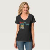 Beste Koning Krab Moeder Ooit Retro T-shirt (Voorkant volledig)