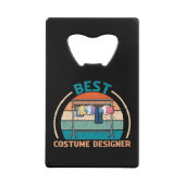 Beste Kostuum Designer Retro - Film Crew Gift Creditkaart Flessenopener (Voorkant)