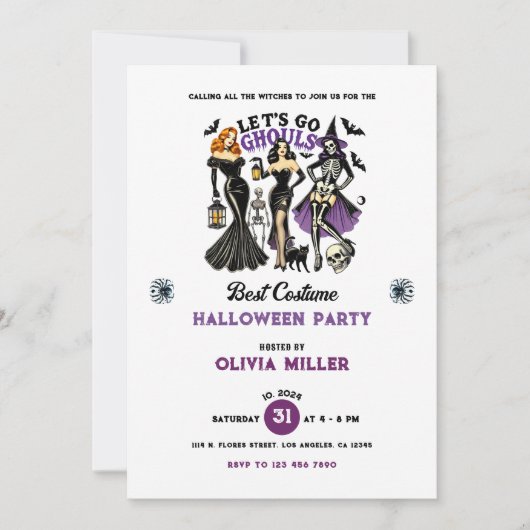 Beste kostuum Halloween Party uitnodiging (Voorkant)