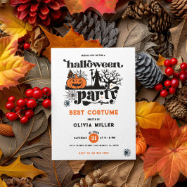 Beste Kostuum Retro Halloween Party Uitnodiging