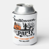 Beste Kostuum Retro Halloween Party Uitnodiging Blikjeskoeler (Blikje Voorkant)