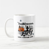 Beste Kostuum Retro Halloween Party Uitnodiging Koffiemok (Links)