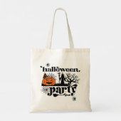 Beste Kostuum Retro Halloween Party Uitnodiging Tote Bag (Achterkant)