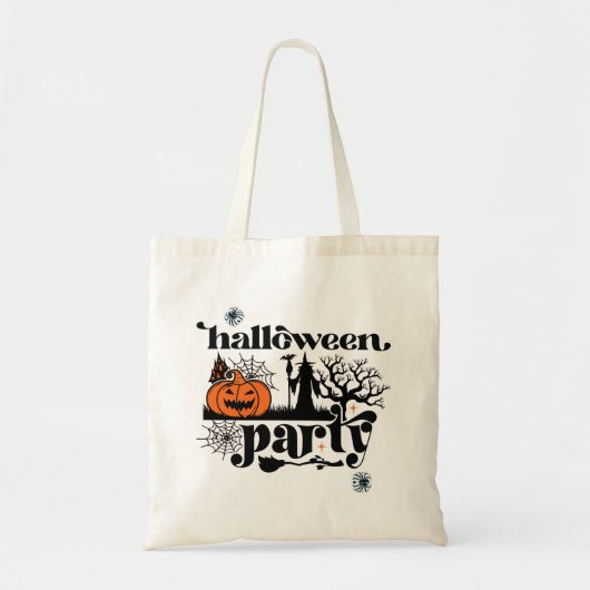 Beste Kostuum Retro Halloween Party Uitnodiging Tote Bag (Voorkant)
