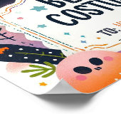 Beste Kostuumcertificaat - Schattige spookthema Po Poster (Hoek)