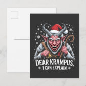 Beste Krampus, ik kan de kerstman uitleggen Aankondigingskaart (Voorkant / Achterkant)
