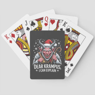 Beste Krampus, ik kan Kerstmis Sint Nicolaas uitle Pokerkaarten