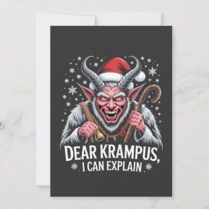 Beste Krampus, ik kan Kerstmis Sint uitleggen Bedankkaart