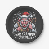 Beste Krampus, ik kan Kerstmis Sinterklaas uitlegg Papieren Bordje (Voorkant)