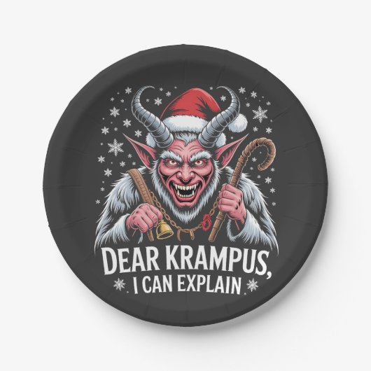 Beste Krampus, ik kan Kerstmis Sinterklaas uitlegg Papieren Bordje (Voorkant)