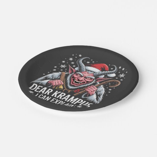 Beste Krampus, ik kan Kerstmis Sinterklaas uitlegg Papieren Bordje (Gekanteld)