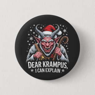 Beste Krampus, ik kan Kerstmis Sinterklaas uitlegg Ronde Button 5,7 Cm