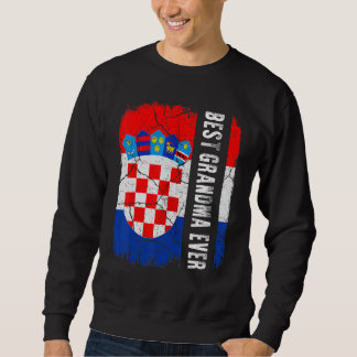 Beste Kroatische grootmoeder ooit Kroatië Vlag moe Trui