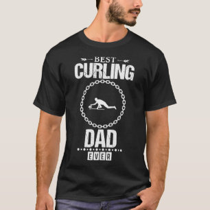 Beste krullende vader grappig ontwerp voor Cadeau T-shirt