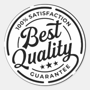 Beste kwaliteit 100% tevredenheidsgarantie ronde sticker