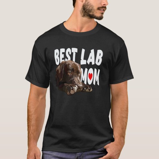 Beste Lab-moeder chocolade labrador bruine retriev T-shirt (Voorkant)