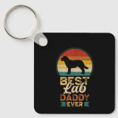 Beste Lab Papa Ooit Vaderdag Labrador Retriever Sleutelhanger (Voorkant)