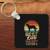 Beste Lab Papa Ooit Vaderdag Labrador Retriever Sleutelhanger (Voorkant)