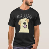 Beste Lab Vader Gele Labrador Retriever T-shirt (Voorkant)