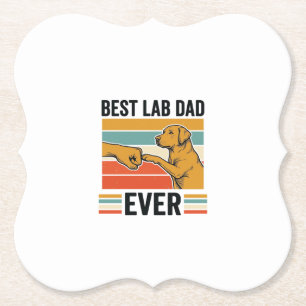 Beste Lab Vader Ooit Labrador Vintage T-Shirt Ontw Kartonnen Onderzetters